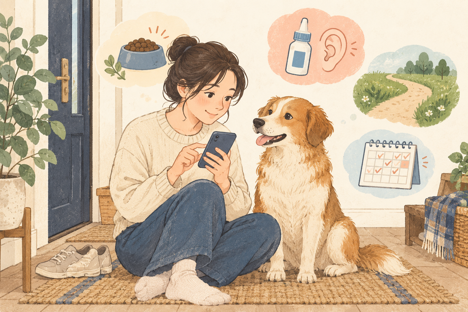 강아지 귀 냄새와 반복되는 외이염, 진료 전에 기록할 것 병원 블로그 표지